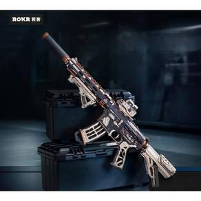 로보타임 ROKR M416 돌격소총 우드퍼즐 조립 키트 LQB02