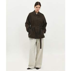 ROUGH SIDE WHITE LABEL Single Strap Coat Brown Check