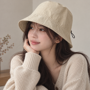리츠제이 여성용 데일리 스트링 조절 버킷햇 벙거지 모자