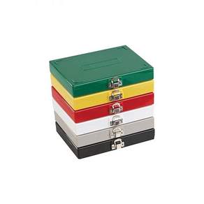 니켈 걸쇠 ABS 코크 그린 길이 208mm 너비 175mm 높이 34mm의 히드로 사이언티픽 HS15994B 100개 코크 안감 슬라이드 박스