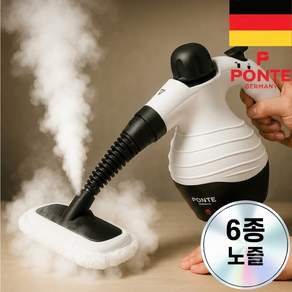 PONTE 독일 다기능 스팀청소기 핸디 고압, 화이트, PVC-4809