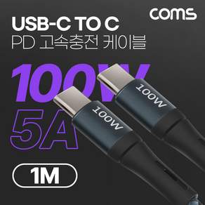 IH291-T 무이음포트 C to C 100W 5A PD 충전 케이블