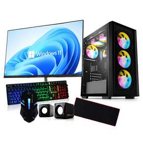블랙 풀세트 사무용 게임용 컴퓨터 로블록스 롤 발로란트 피파 게이밍 조립PC 세트