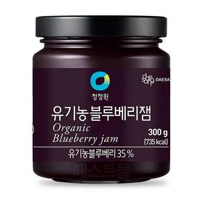 청정원 유기농 블루베리잼, 1개, 300g