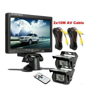 QueenDer 후방 카메라 모니터 TFT LCD RV 트럭 버스 밴 차량 IR 백업 야간