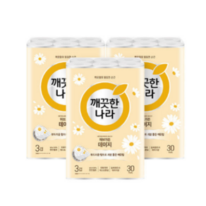 깨끗한나라 허브가든 데이지 30롤 3팩(총90롤)