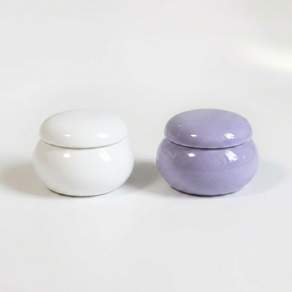 1+1 붓다북 재물운 풍수 미니 도자기 소금 단지 세트 (소금+팥 제공) - 현관 액막이 항아리