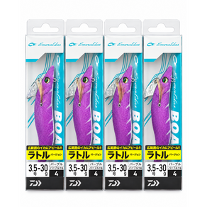 다이와 에메랄다스 보트1 RV 3.5호-30g 퍼플퍼플 UV(O)야광(X) 4개세트 무늬오징어 팁런 에기