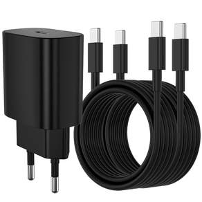GaN PD3.0 PPS 25W 휴대폰 c타입고속 충전기 + 60W c to c 초고속 케이블 2m *2