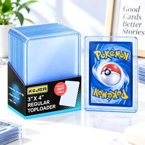 투명 탑로더 25개입 35PT 3x4인치 포토카드 TCG카드 포켓몬카드 신용카드 체크카드 호환 스크래치 먼지 보호