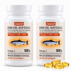 DHOP 고순도 피쉬 소프트젤 오메가3 500mg DHA+EPA 기억력+