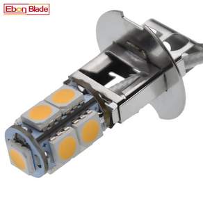 1/2 Pcs H3 LED 전구 5050 9SMD 따뜻한 흰색 자동차 자동 안개 DRL 운전 빛 또는 손전등 횃불 헤드 램프 PK22S 6V 6 볼트 DC
