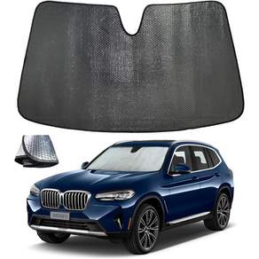 BMW X3 2018-2024용 ZOIBV 자동차 앞유리 선쉐이드 선바이저 보호 커버 액세서리 - 5중 버블 접이식 두꺼운 블록 열 및 자외선 차단