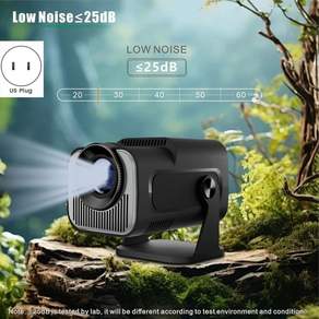 HY320 미니 네이티브 720P 안드로이드 11 프로젝터 200ANSI WiFi6 BT5.0 시네마 야외용 휴대용 180° 회전 프로젝터
