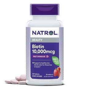 나트롤 비오틴 10000mcg 딸기맛 태블릿 60정
