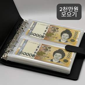 아윤 한 권으로 2천만원 목돈 만들기 고퀄리티 대용량 현금 바인더