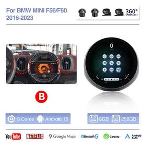 후방 카메라 모니터 TFT LCD 안드로이드 15 BMW 미니 쿠퍼 F54 F56 F60