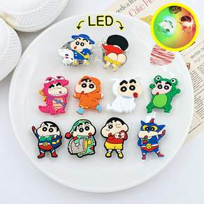 비츠톡톡 LED 야광 바다 물고기 고래 불가사리 꽃게 동물 까까머리 히어로 파츠 세트