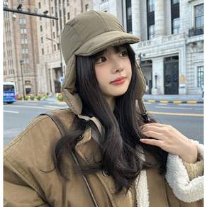 단추 퀼팅 패딩 모자 후드 바라클라바 넥워머 3color