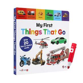 (북메카 영어원서) My First Things That Go with 20 Fun-to-Match Cards (세이펜호환/QR음원 포함) 영어단어 사전 학습 실사 플래시카드