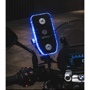 알리노 오토바이 자석 충전거치대 LED USB연결 5V 패드 딱판 (썬바이저 없음 X)