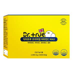 DrTrue 프리미엄 DSM 비타민C MAX 고함량 비타민씨 분말 비타민B2 판토텐산 셀렌 60p