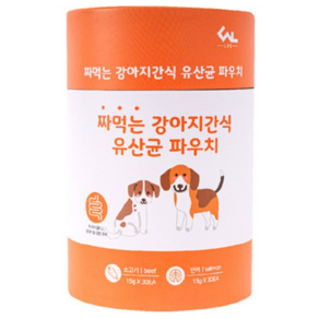 씨엔앨 라이프 짜먹는 강아지 간식 유산균 파우치 2종 세트
