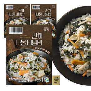 [1+1+1 3봉+간장소스1개] 맛집곳간 국내산 산채나물 비빔밥재료 건나물 영양밥 건강밥, 30g(4인용), 3개