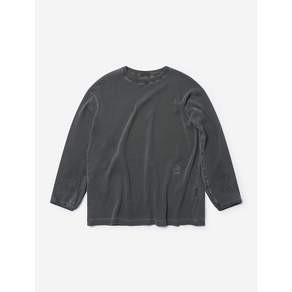 FLATWAVE IN SEOUL [플랫웨이브 인 서울] Tyde Waffle Pigment Longsleeve T-Shirt Charcoal