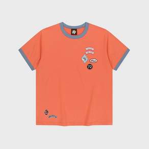썬러브투어 Multi Patch Ringer Tee Orange
