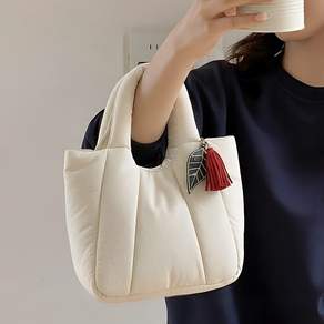 듀엘라 데일리 패딩 미니 크로스백 나일론 누빔 손가방 퀄팅 미니백 여성 가방 여행용 퍼프백