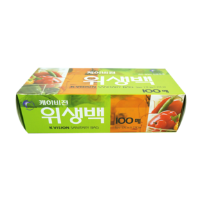 케이비전 위생백 미니 17cm X 25cm 100매 일회용 비닐봉투