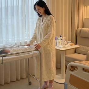 [당일출고] 수엠W 임산부 수유원피스 출산전후 조리원복 파자마 롱원피스 홈웨어 B080 올데이수유원피스