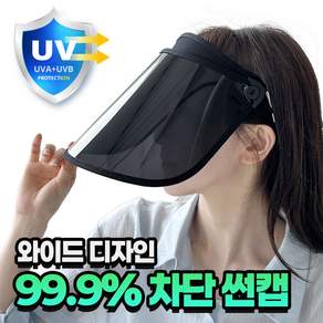 뷰네스 UV차단 99.9% 챙넓은 여성 자외선차단 썬캡 - 모자