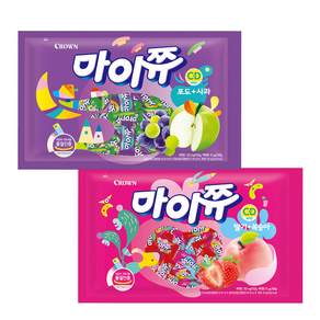 크라운 마이쮸 딸기 복숭아 720g + 포도 사과 720g 세트