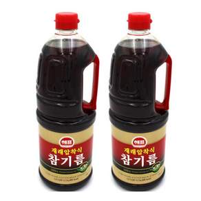 사조해표 재래압착식참기름 1.8L 2개