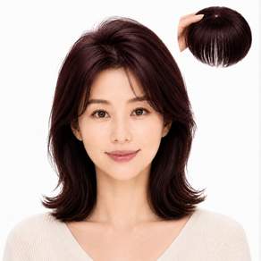 굿즈라이프 여성 인모 정수리 볼륨업 부분가발 머리숱 커버
