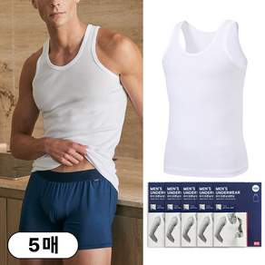 BYC 남자 런닝 민소매 5매 세트 순면 40수 부드러운 면 100% 나시 남성 메리야스 BYC1938