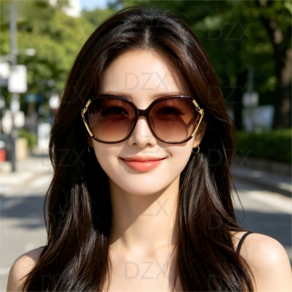 DZX 여성 클래식 오버사이즈 뿔테 안경 초경량 패션 자외선차단 선글라스