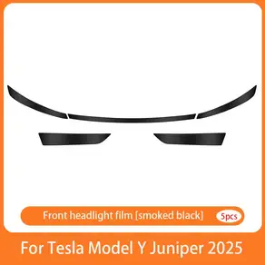 Tesla Model Y Juniper 2025 TPU 검정색 헤드 라이트 미등 안개등 보호 필름 수정 검정색 변경 필름