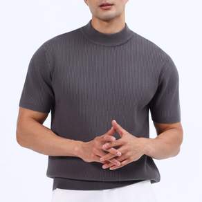 글리멜로 남자 봄 가을 겨울 골지 반목 니트 반팔 티셔츠
