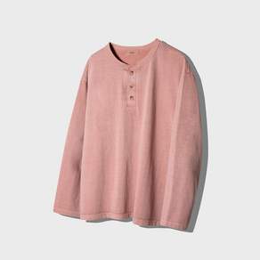 (유앤엘씨)빈티지 워시드 롱 슬리브 헨리넥 5color