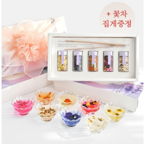 국내산100% 수제꽃차 5종선물세트+고급집게+쇼핑백 메리골드 장미 국화 명절 추석선물