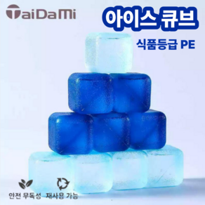 블레싱 아이스큐브 휴대용 냉동 녹지않는 얼음 재사용 여름 PE