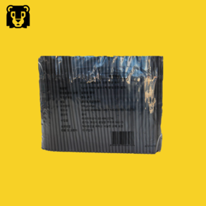일자 개별포장 플라스틱 빨대 블랙 7x210mm