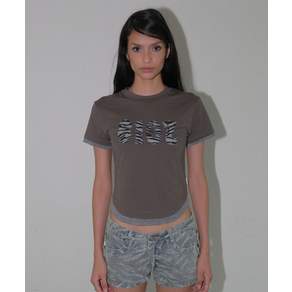 오디너리홀리데이 ORDINARY HOLIDAY STRIPE LAYERED T-SHIRT KHAKI