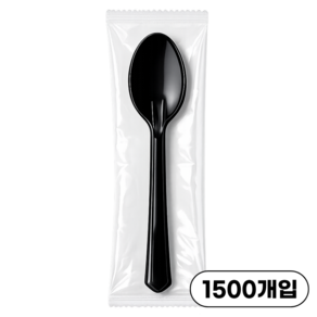 일회용 숟가락 검정 수저 개별포장 낱개 국내생산