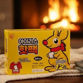 붙이는핫팩 아이리스 60매 낚시 레포츠 파스형 캠핑 캠핑용 핫팩 찜질용품(10월 30일 이후 순차출고)
