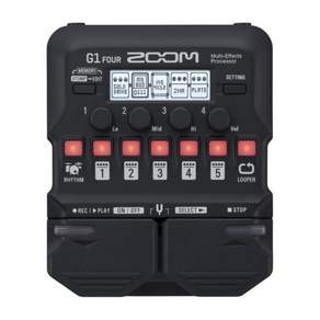 ZOOM G1 FOUR & 줌 기타용 멀티 이펙터 블랙 블랙 70종 이상의 이펙트 앰프 모델