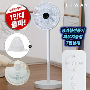 리웨이 정리형 저소음 선풍기 리모컨 원룸 자취방 가정용 정리형 LWR36D